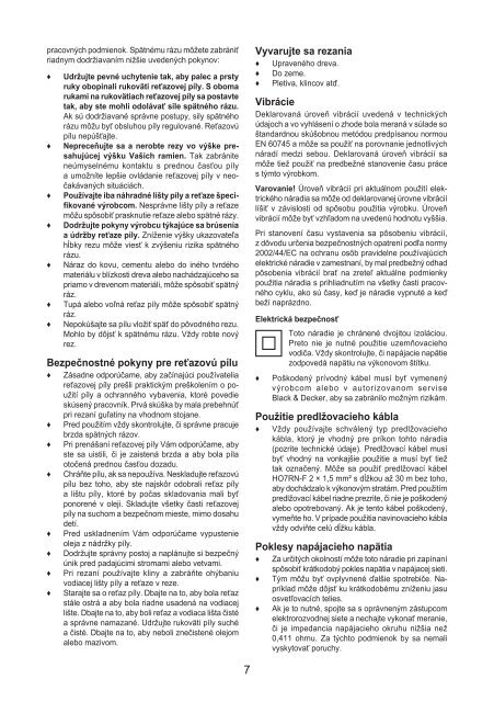 BlackandDecker Tronconneuse- Gk1830 - Type 2 - Instruction Manual (Slovaque)