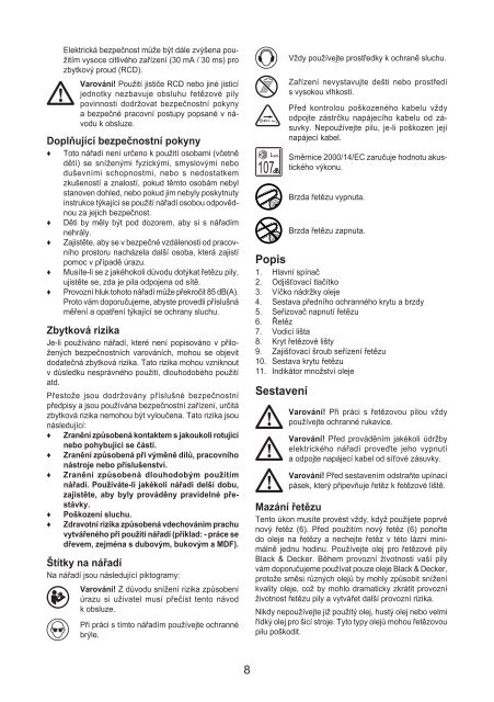 BlackandDecker Tronconneuse- Gk1830 - Type 2 - Instruction Manual (Tch&egrave;que)