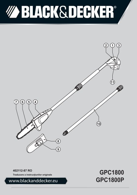 BlackandDecker Elagueur- Gpc1800 - Type H2 - Instruction Manual (Roumanie)