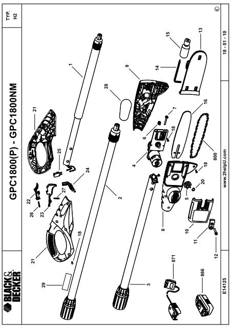 BlackandDecker Elagueur- Gpc1800 - Type H2 - Instruction Manual (Europ&eacute;en)