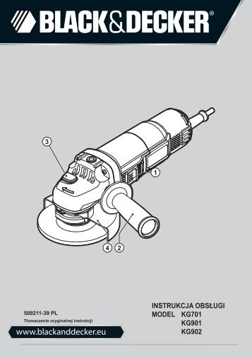 BlackandDecker Meuleuse- Kg902 - Type 1 - Instruction Manual (Pologne)