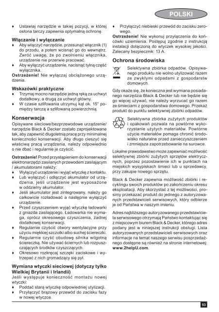 BlackandDecker Meuleuse Petit Diam&egrave;tre- Kg701 - Type 1 - Instruction Manual (Europ&eacute;en Oriental)