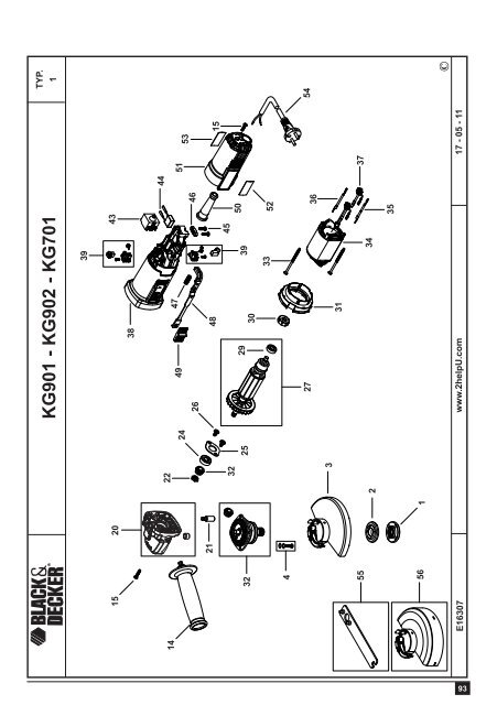 BlackandDecker Meuleuse Petit Diam&egrave;tre- Kg701 - Type 1 - Instruction Manual (Europ&eacute;en Oriental)