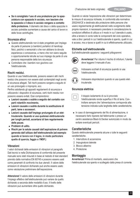 BlackandDecker Meuleuse Petit Diam&egrave;tre- Kg701 - Type 1 - Instruction Manual (Europ&eacute;en)