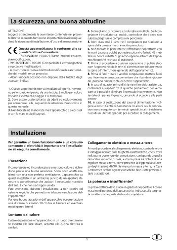 KitchenAid E CH 440(EP) - Freezer - E CH 440(EP) - Freezer IT (F018155) Mode d'emploi