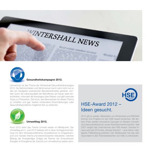 HSE Jahresbericht 2011 - WINTERSHALL