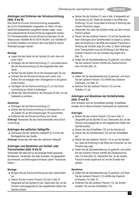 BlackandDecker Meuleuse Petit Diam&egrave;tre- Kg901 - Type 1 - Instruction Manual (Europ&eacute;en)