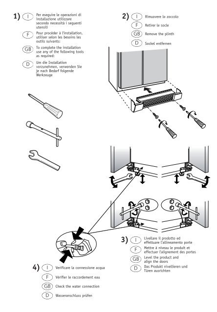 KitchenAid XBZ 800 AE NF/HA - Side-by-Side - XBZ 800 AE NF/HA - Side-by-Side FR (850340511000) Guide d'installation