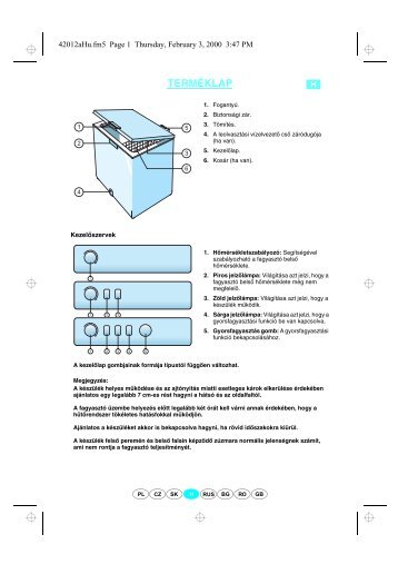 KitchenAid ZS214 - Freezer - ZS214 - Freezer HU (850794410020) Guide de consultation rapide