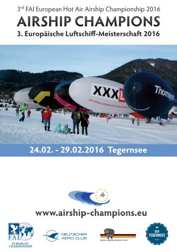 3. Europa-Meisterschaft der Luftschiffe 2016 - Airship Champions - 3rd FAI European Hot Air Airship Championship