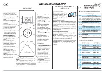 KitchenAid JQ 276 BL - Microwave - JQ 276 BL - Microwave LV (858727699490) Guide de consultation rapide