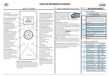 KitchenAid JQ 280 IX - Microwave - JQ 280 IX - Microwave ES (858728099790) Guide de consultation rapide