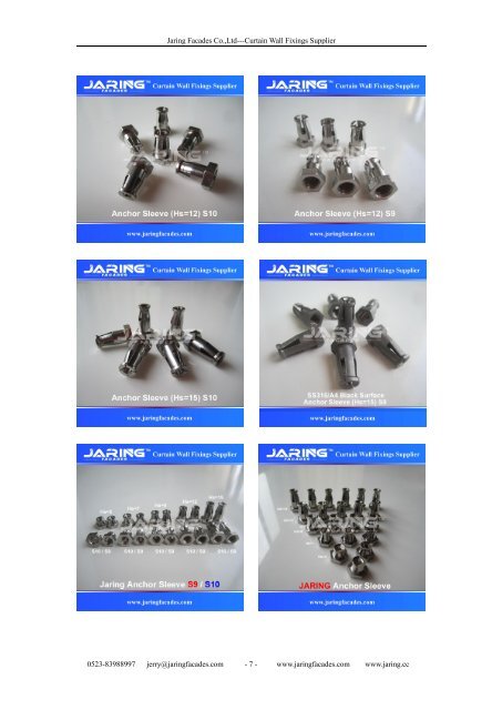 Jaring Facades, Undercut Anchor Bolts,Undercut Fixings,Undercut Fasteners