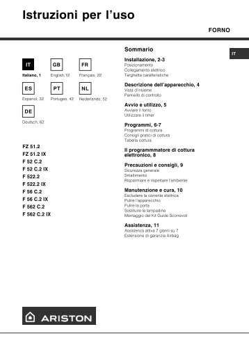 KitchenAid F 522.2 IX - Oven - F 522.2 IX - Oven ES (F034002) Mode d'emploi