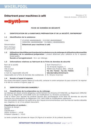 KitchenAid 4136691 - Essentials - 4136691 - Essentials FR (484000008551) FICHE DE DONNÃES DE SÃCURITÃ