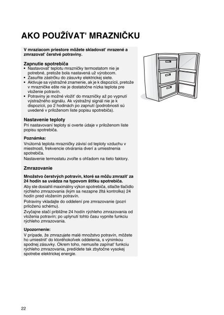 KitchenAid ZS 132 - Freezer - ZS 132 - Freezer SK (850767310100) Mode d'emploi