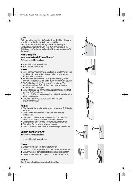 KitchenAid G20 E FSB23INOX - Side-by-Side - G20 E FSB23INOX - Side-by-Side DE (new test bw) Mode d'emploi