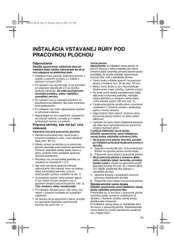 KitchenAid 501 506 19 - Oven - 501 506 19 - Oven SK (857921501030) Guide d'installation