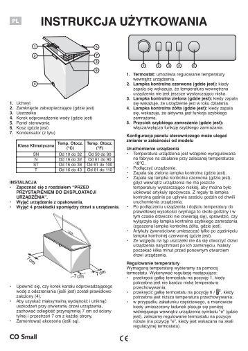 KitchenAid S 170 - Freezer - S 170 - Freezer PL (850794371320) Mode d'emploi