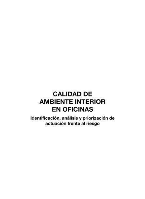 CALIDAD DE AMBIENTE INTERIOR EN OFICINAS