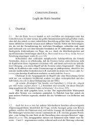 Logik der Ratio Anselmi - Christoph Zimmer
