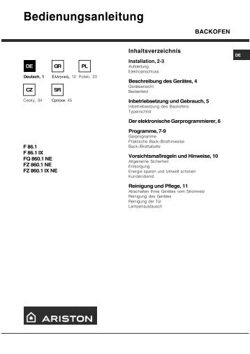 KitchenAid F 86.1 IX - Oven - F 86.1 IX - Oven CS (F042762) Mode d'emploi