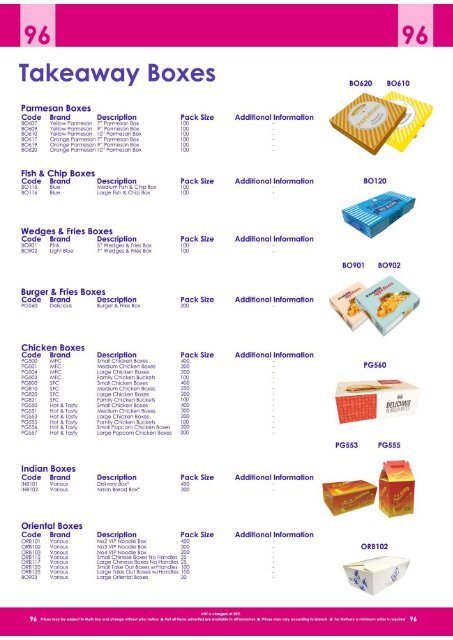 96 - Takeaway Boxes