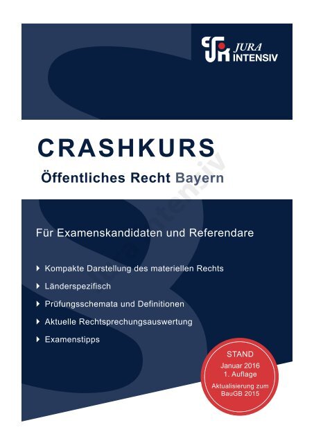 Crashkurs Öffentliches Recht Bayern - Leseprobe
