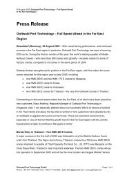 Press Release - Gottwald Port Technology