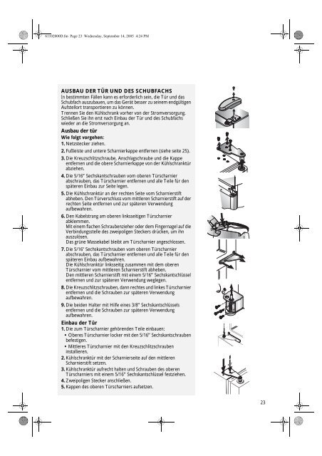 KitchenAid G25EFSB23 - Side-by-Side - G25EFSB23 - Side-by-Side DE (850122511000) Mode d'emploi