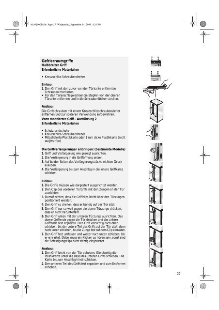 KitchenAid G25EFSB23 - Side-by-Side - G25EFSB23 - Side-by-Side DE (850122511000) Mode d'emploi