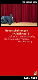 Carl-Auer Verlag Neuerscheinungen Frühjahr 2016