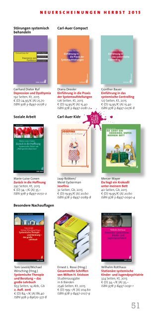 Carl-Auer Verlag Neuerscheinungen Frühjahr 2016