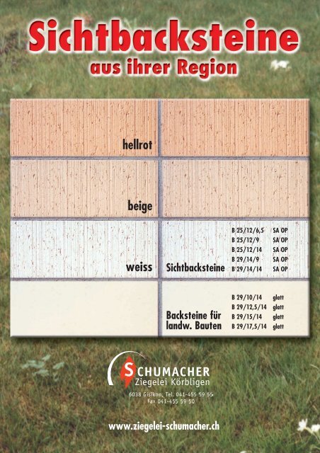 hellrot beige weiss - Ziegelei Schumacher