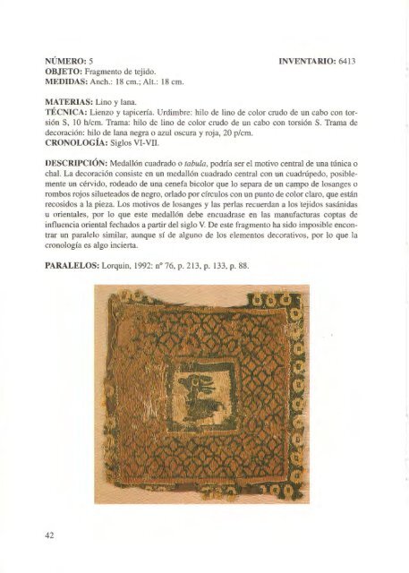 TEJIDOS Y ALFOMBRAS DEL MUSEO DE LA ALHAMBRA