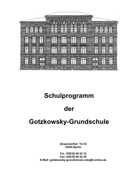 Schulprogramm der Gotzkowsky-Grundschule