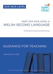 WELSH SECOND LANGUAGE GUIDANCE FOR TEACHING