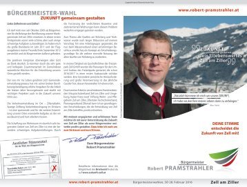 Folder Bürgermeister Robert Pramstrahler