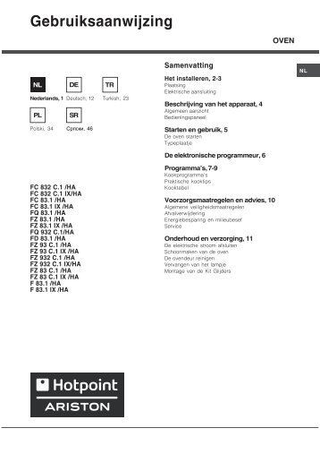 KitchenAid F 83.1 IX /HA - Oven - F 83.1 IX /HA - Oven EN (F058889) Mode d'emploi