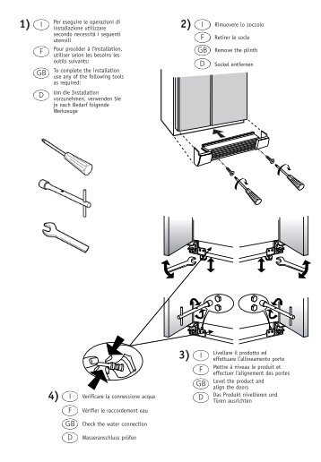 KitchenAid 20RI-D1 SF - Side-by-Side - 20RI-D1 SF - Side-by-Side DE (858640711000) Guide d'installation