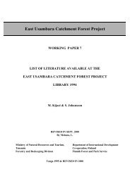 East Usambara Catchment Forest Project - Pohjonen.org