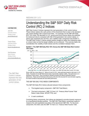 Understanding the S&P 500 Daily Risk Control (RC) 2 Indices