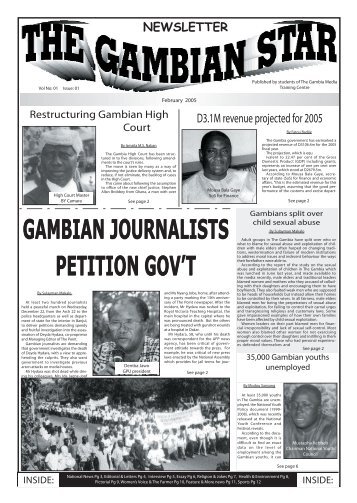 gambian journalists petition gov't gambian journalists petition gov't