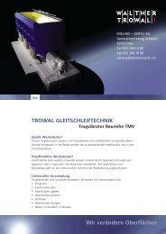 TROWAL GLEITSCHLEIFTECHNIK Trogvibrator Baureihe TMV Wir