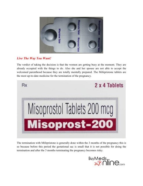 Give Start with Mifepristone Tablets