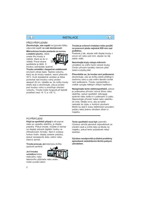 KitchenAid JT 355 WH - Microwave - JT 355 WH - Microwave CS (858735599290) Mode d'emploi