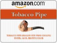 Tobacco Pipe DRAGON fits 9mm Cooling Filter, 14cm, Brown color - Amazon.com