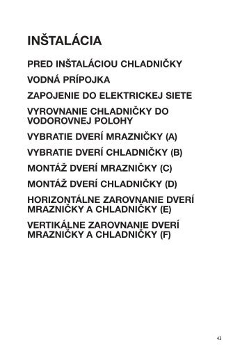 KitchenAid 20RB-D3 A+ SF - Side-by-Side - 20RB-D3 A+ SF - Side-by-Side SK (858641211030) Guide d'installation