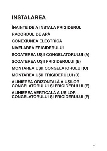 KitchenAid 20RB-D3 A+ SF - Side-by-Side - 20RB-D3 A+ SF - Side-by-Side RO (858641211030) Guide d'installation