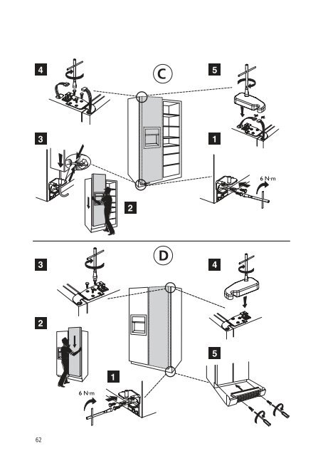 KitchenAid 20RB-D3 A+ SF - Side-by-Side - 20RB-D3 A+ SF - Side-by-Side DA (858641211030) Guide d'installation